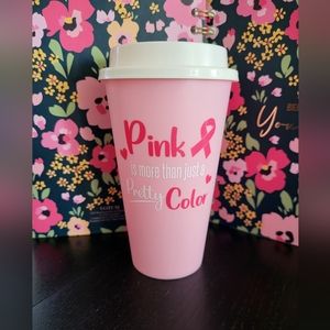 Pink is More Than Just a Pretty Color Reusable Coffee Cup NWT